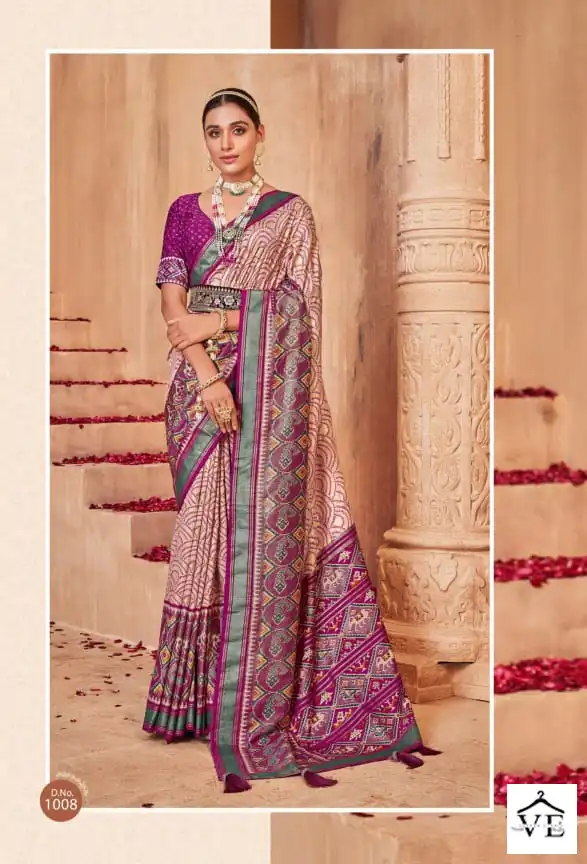 Shubh Shree Mani Kandan Iscos Makhmalli Silk Wholesale Saree Catalog — Wholesale Sarees, MPA wholesale from Surat - Gallery Image 9