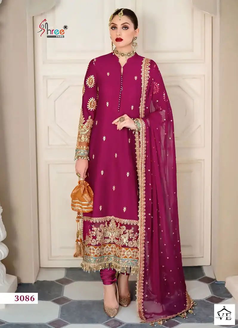 Shree Fabs Maria B Embroidered Festival Collection Pure Rayon Cotton Wholesale Pakistani Suits Catalog — Wholesale Salwar Suits, MPA wholesale from Surat - Gallery Image 2