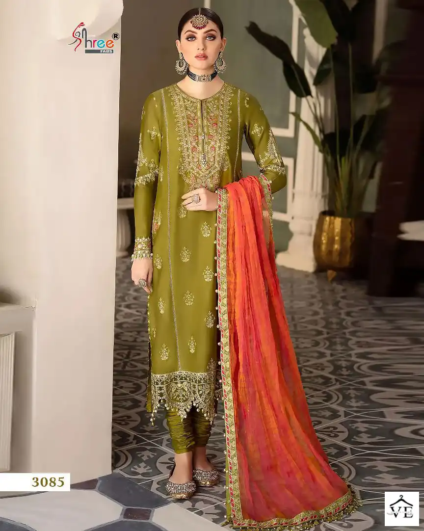 Shree Fabs Maria B Embroidered Festival Collection Pure Rayon Cotton Wholesale Pakistani Suits Catalog — Wholesale Salwar Suits, MPA wholesale from Surat — view 1