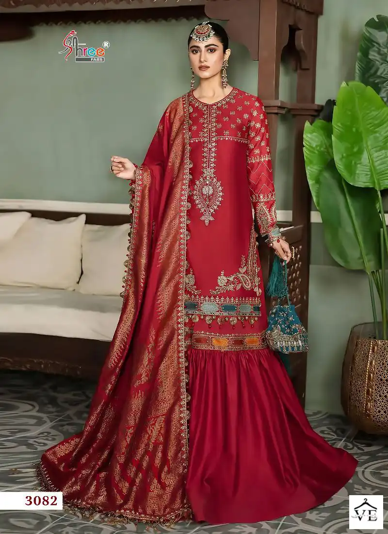 Shree Fabs Maria B Embroidered Festival Collection Pure Rayon Cotton Wholesale Pakistani Suits Catalog — Wholesale Salwar Suits, MPA wholesale from Surat - Gallery Image 4
