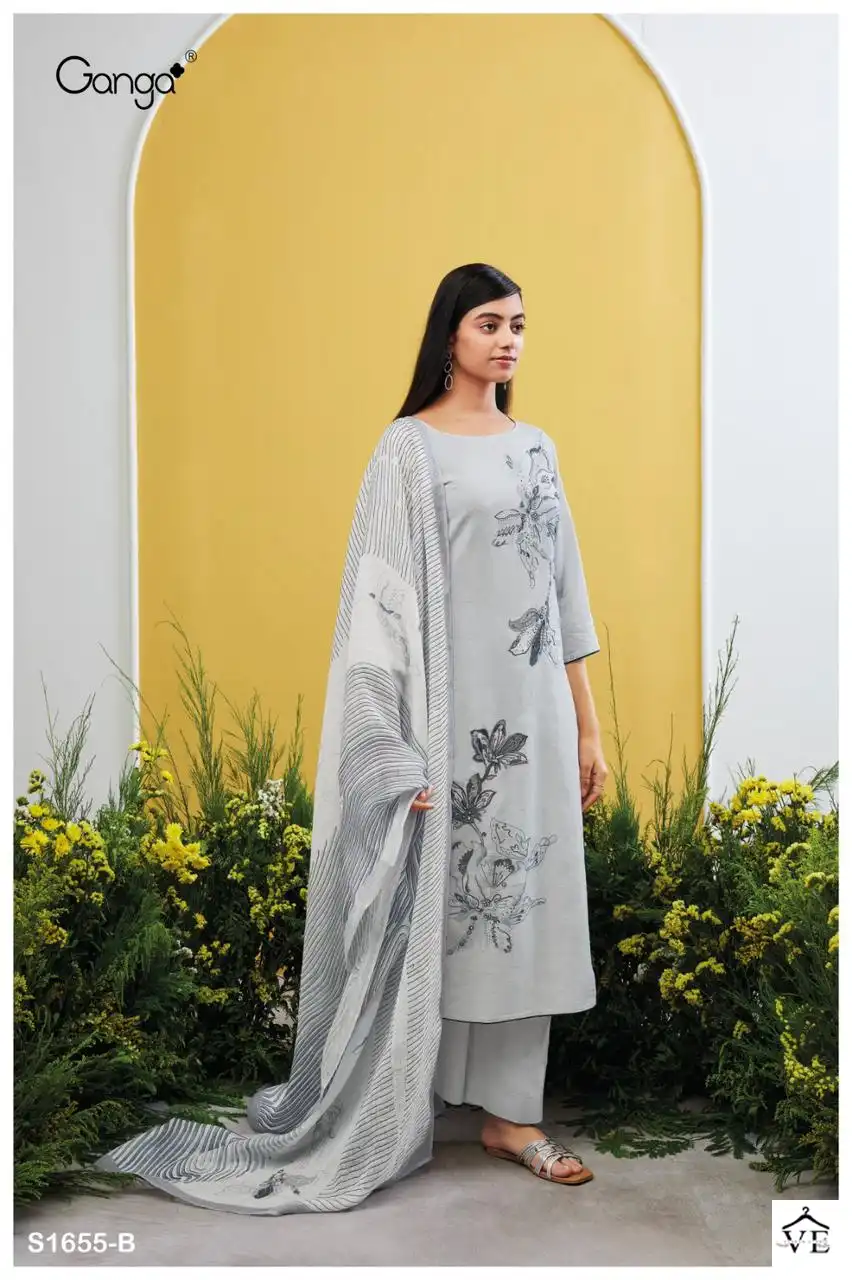 Ganga Meghana 1655 Premium Cotton Wholesale Designer Salwar Suit Catalog — Wholesale Salwar Suits, MPA wholesale from Surat - Gallery Image 2