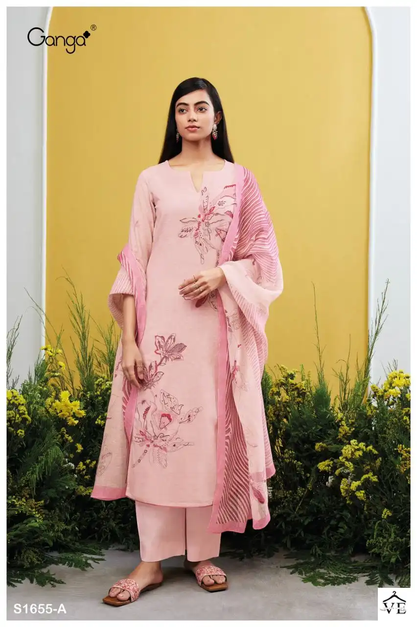 Ganga Meghana 1655 Premium Cotton Wholesale Designer Salwar Suit Catalog — Wholesale Salwar Suits, MPA wholesale from Surat - Gallery Image 4