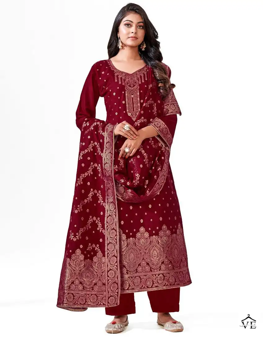 Naari Mehar Vol 4 Pure Muslin Jacquard Wholesale Salwar Suit Catalog — Wholesale Salwar Suits, MPA wholesale from Surat — view 1
