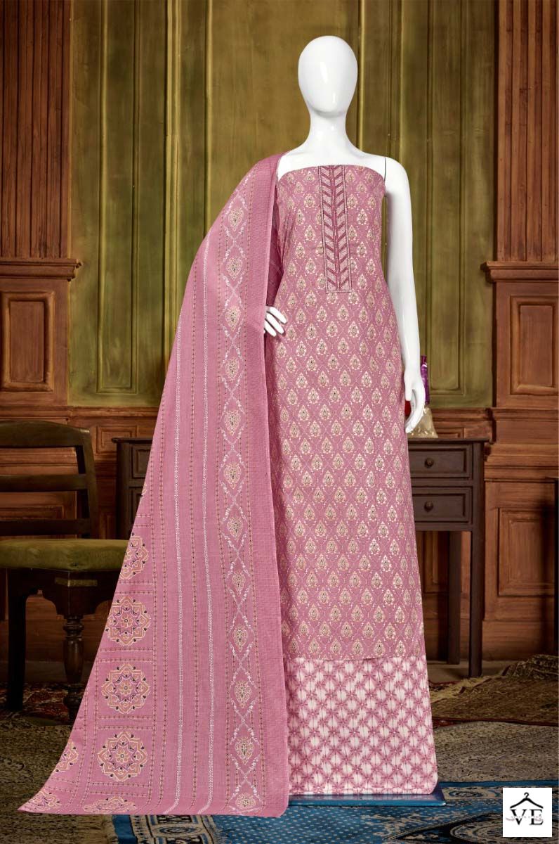Bipson Mercedes 214 Pure Cotton Wholesale Salwar Suit Catalog — Wholesale Salwar Suits, MPA wholesale from Surat - Gallery Image 3