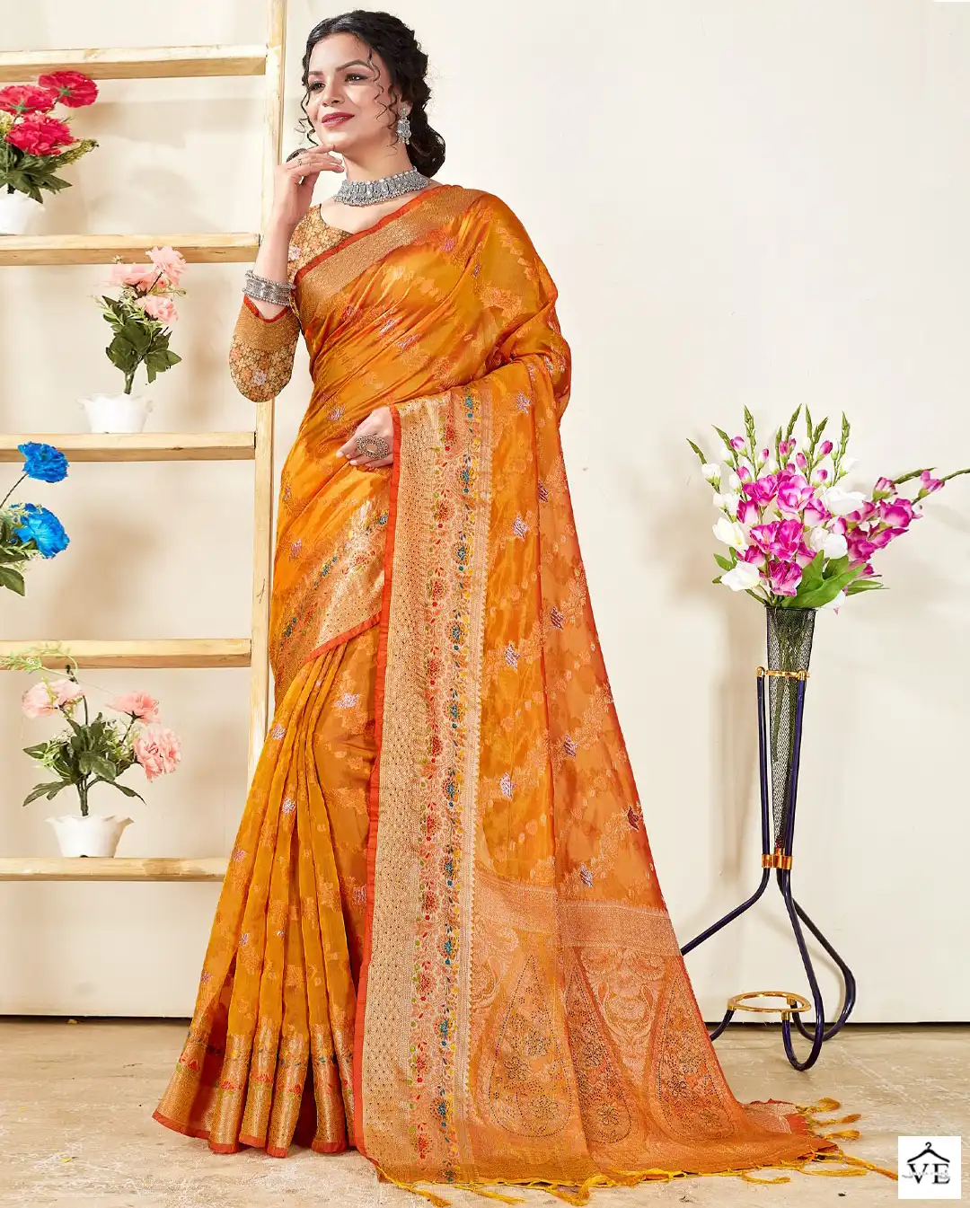 Sangam Mishri Organza Wholesale Saree Catalog — Wholesale Sarees, MPA wholesale from Surat — view 1