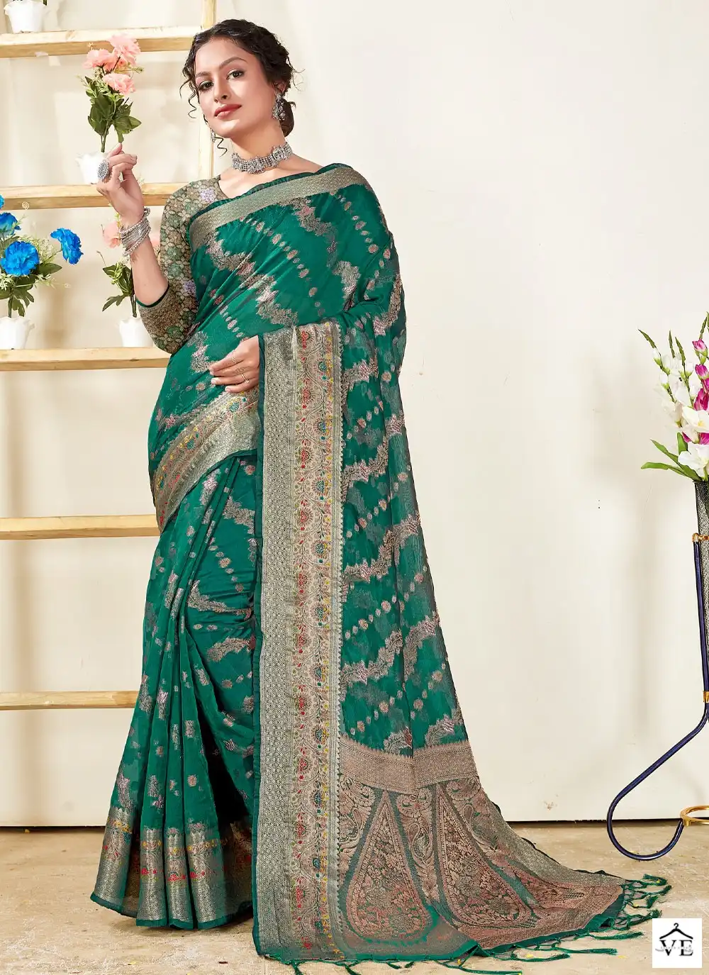 Sangam Mishri Organza Wholesale Saree Catalog — Wholesale Sarees, MPA wholesale from Surat — view 6
