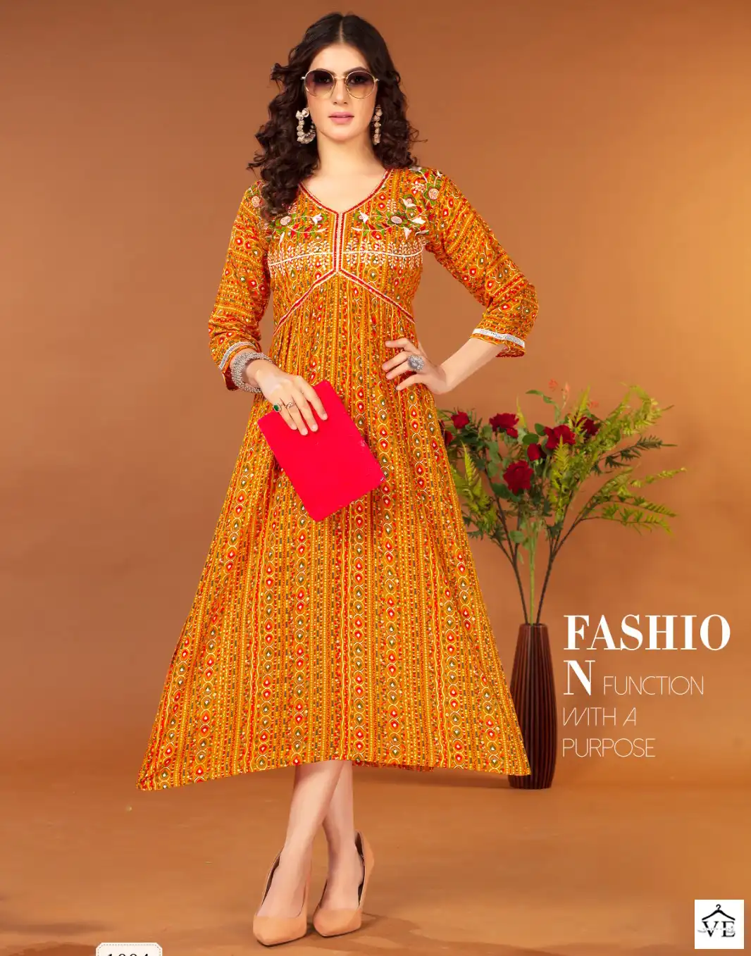 Vardan Ethnic Muskan Pure Rayon Wholesale Kurtis Catalog — Wholesale Kurtis, MPA wholesale from Surat — view 1