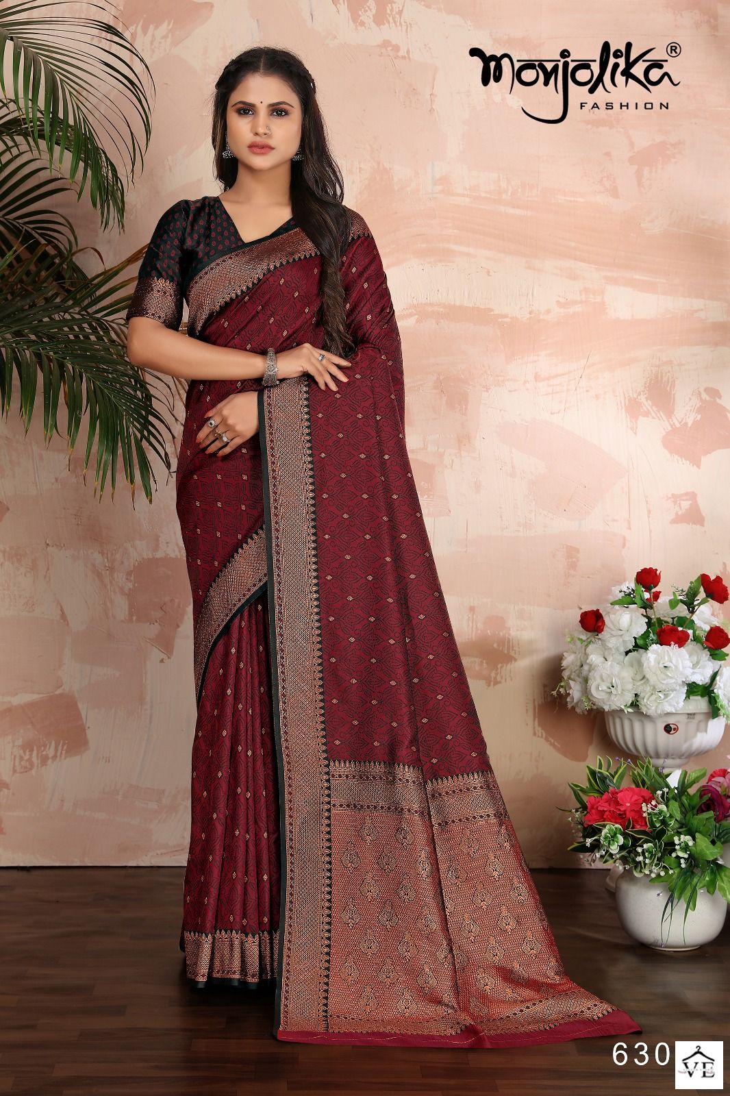 Monjolika Maanyata 6300 Satin Silk Wholesale Saree Catalog — Wholesale Sarees, MPA wholesale from Surat - Gallery Image 3