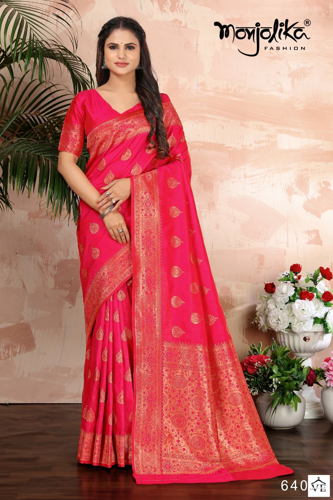 Monjolika Mahadevi 6400 Banarasi Silk Wholesale Sarees Catalog — Wholesale Sarees, MPA wholesale from Surat — view 5
