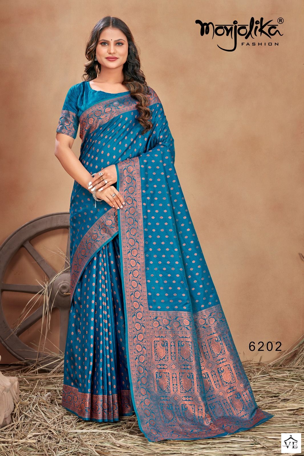 Monjolika Mahisha 6200 Banarasi Silk Wholesale Saree Catalog — Wholesale Sarees, MPA wholesale from Surat - Gallery Image 4