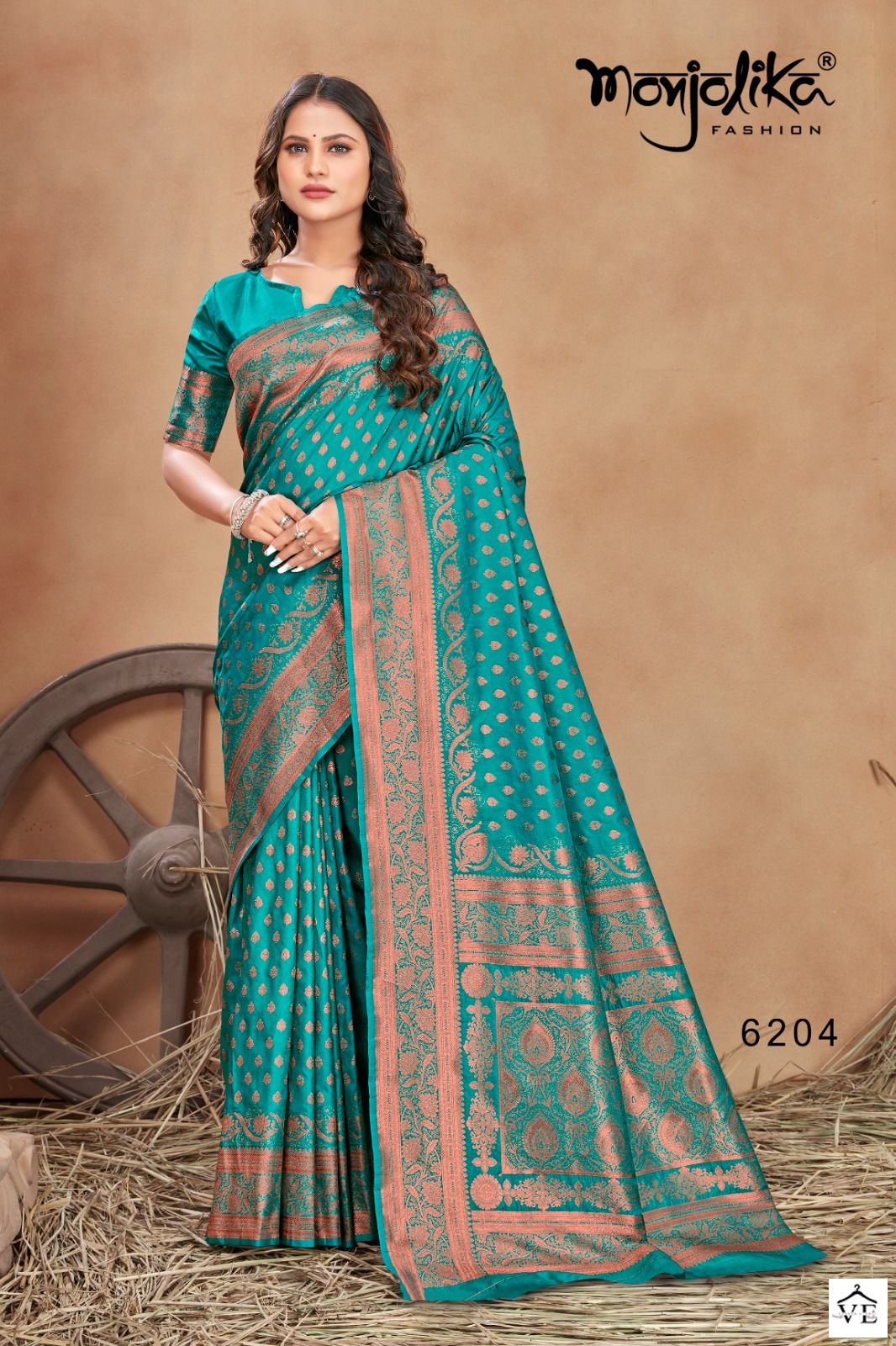 Monjolika Mahisha 6200 Banarasi Silk Wholesale Saree Catalog — Wholesale Sarees, MPA wholesale from Surat — view 5