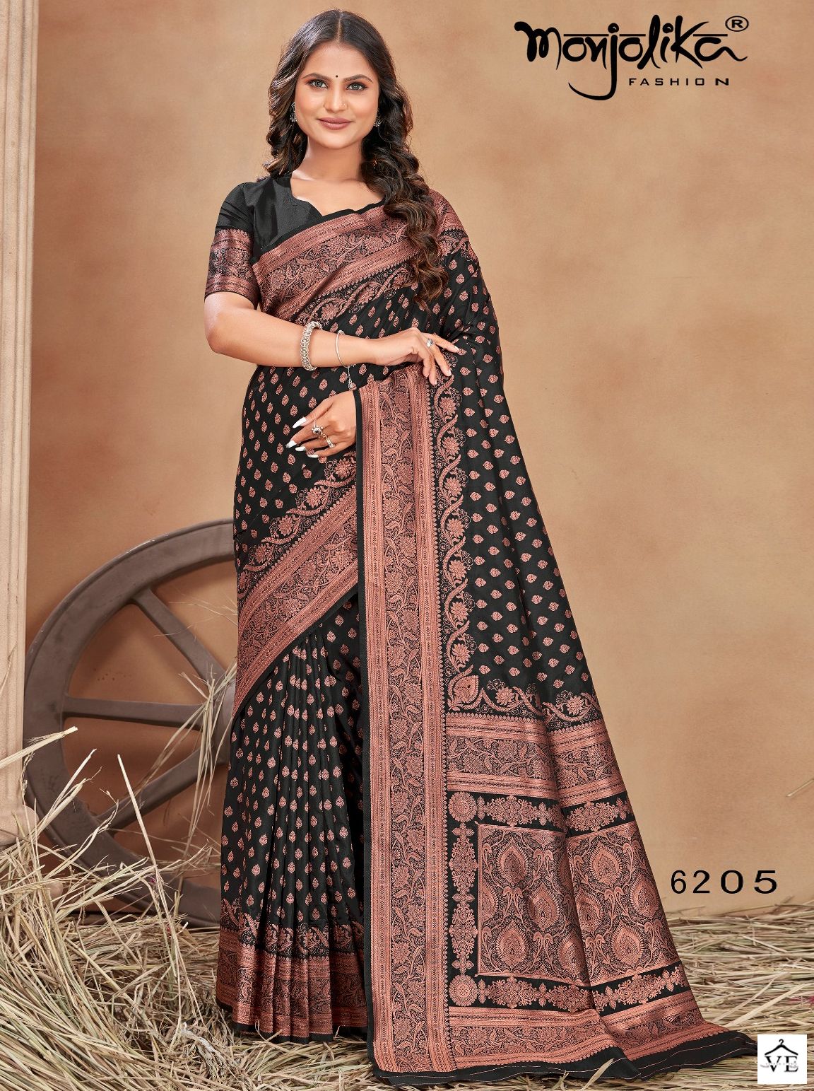 Monjolika Mahisha 6200 Banarasi Silk Wholesale Saree Catalog — Wholesale Sarees, MPA wholesale from Surat — view 1