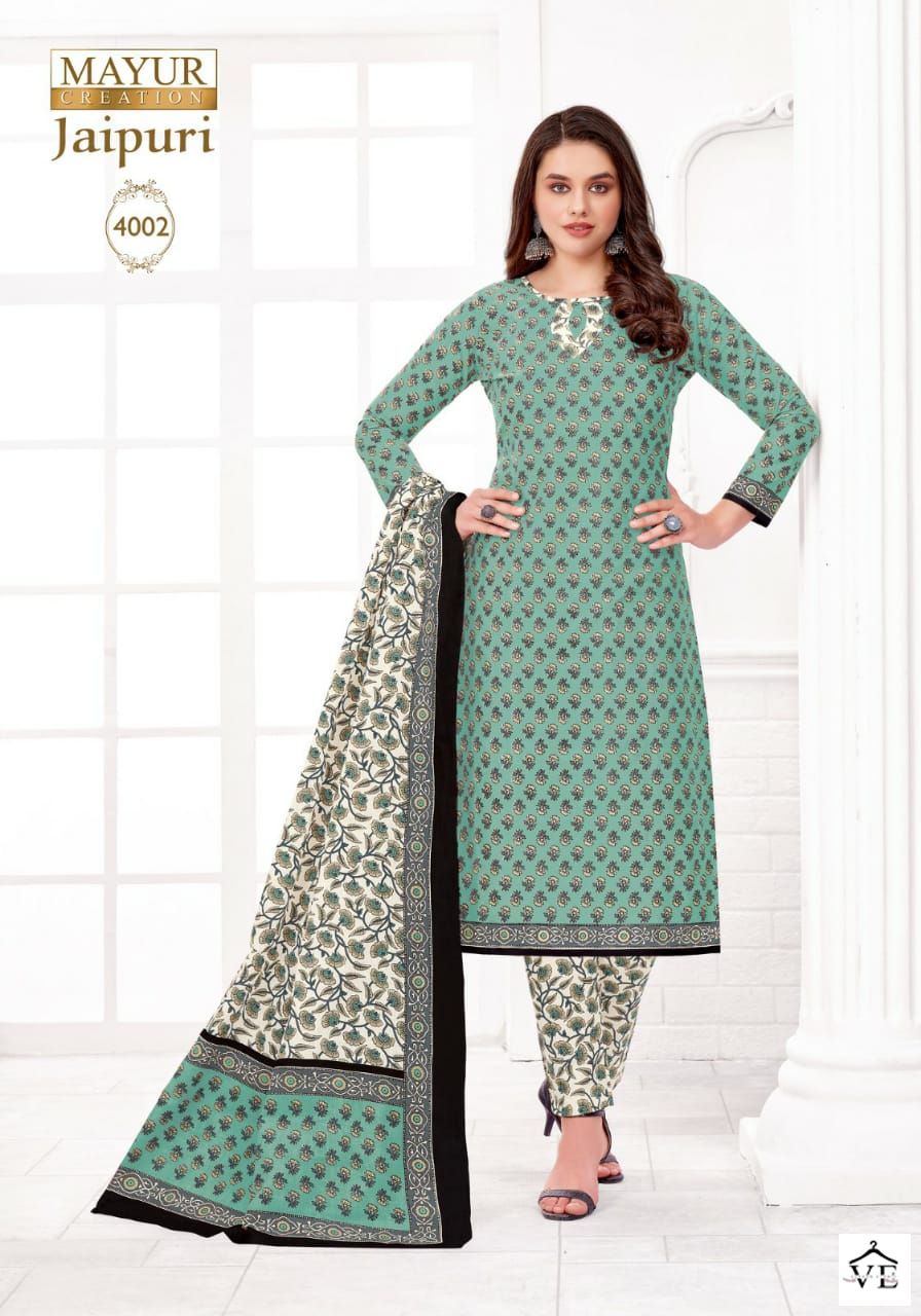 Mayur Jaipuri Vol 4 Pure Cotton Wholesale Readymade Salwar Suit Catalog — Wholesale Salwar Suits, Mayur Dress wholesale from Surat - Gallery Image 3