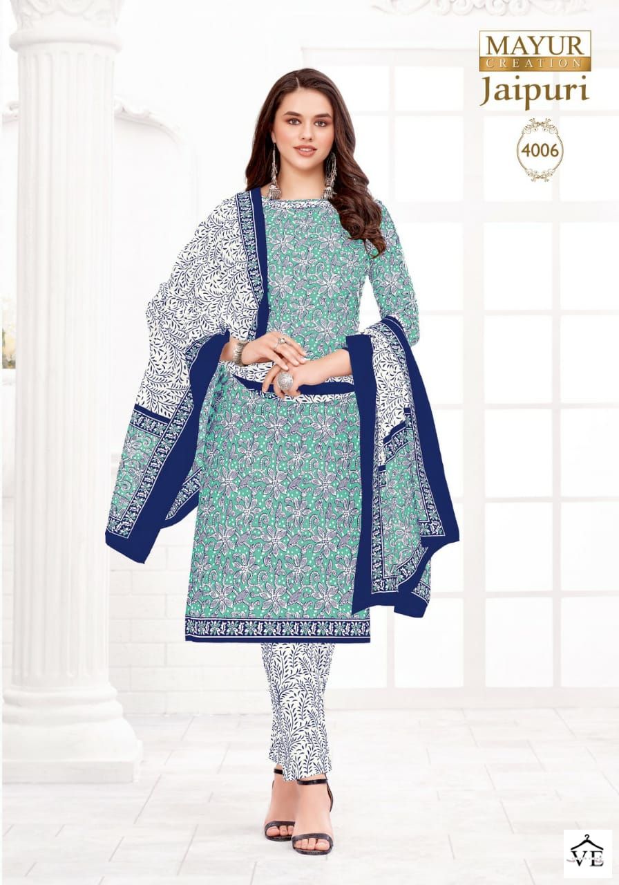 Mayur Jaipuri Vol 4 Pure Cotton Wholesale Readymade Salwar Suit Catalog — Wholesale Salwar Suits, Mayur Dress wholesale from Surat - Gallery Image 5