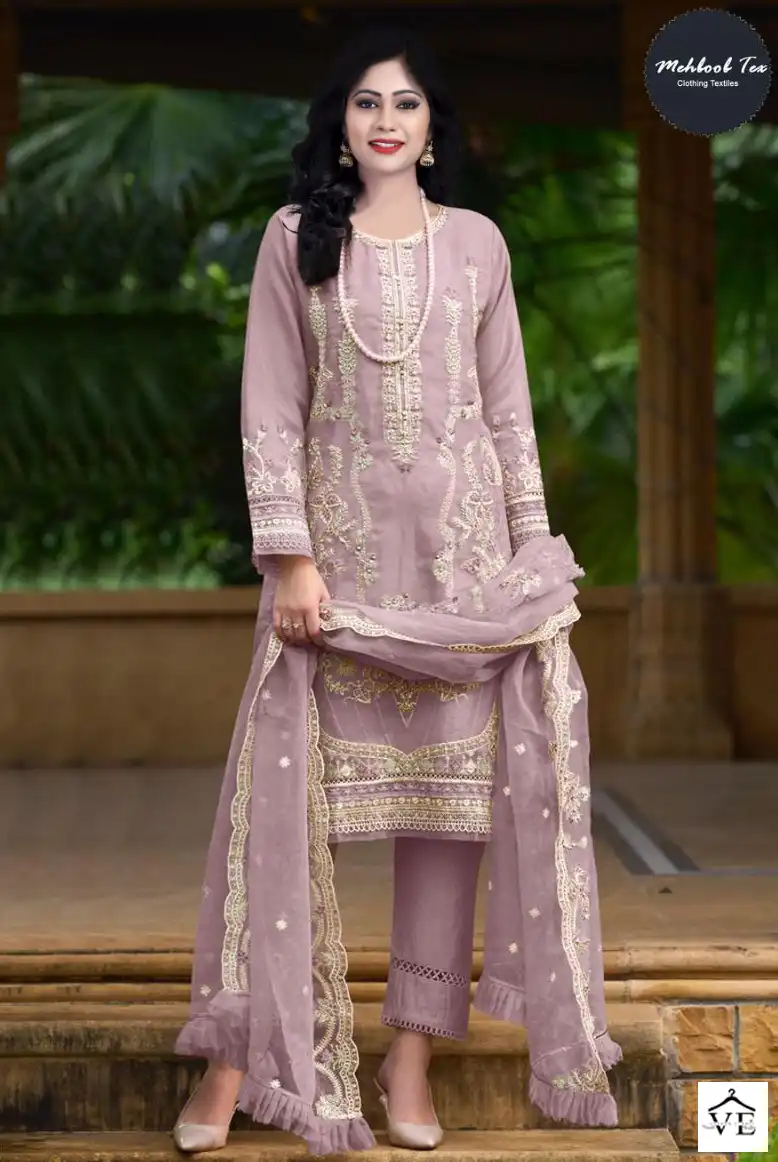 Mehboob Tex Mistri Vol 1 Organza Wholesale Pakistani Suits Catalog — Wholesale Salwar Suits, MPA wholesale from Surat — view 1