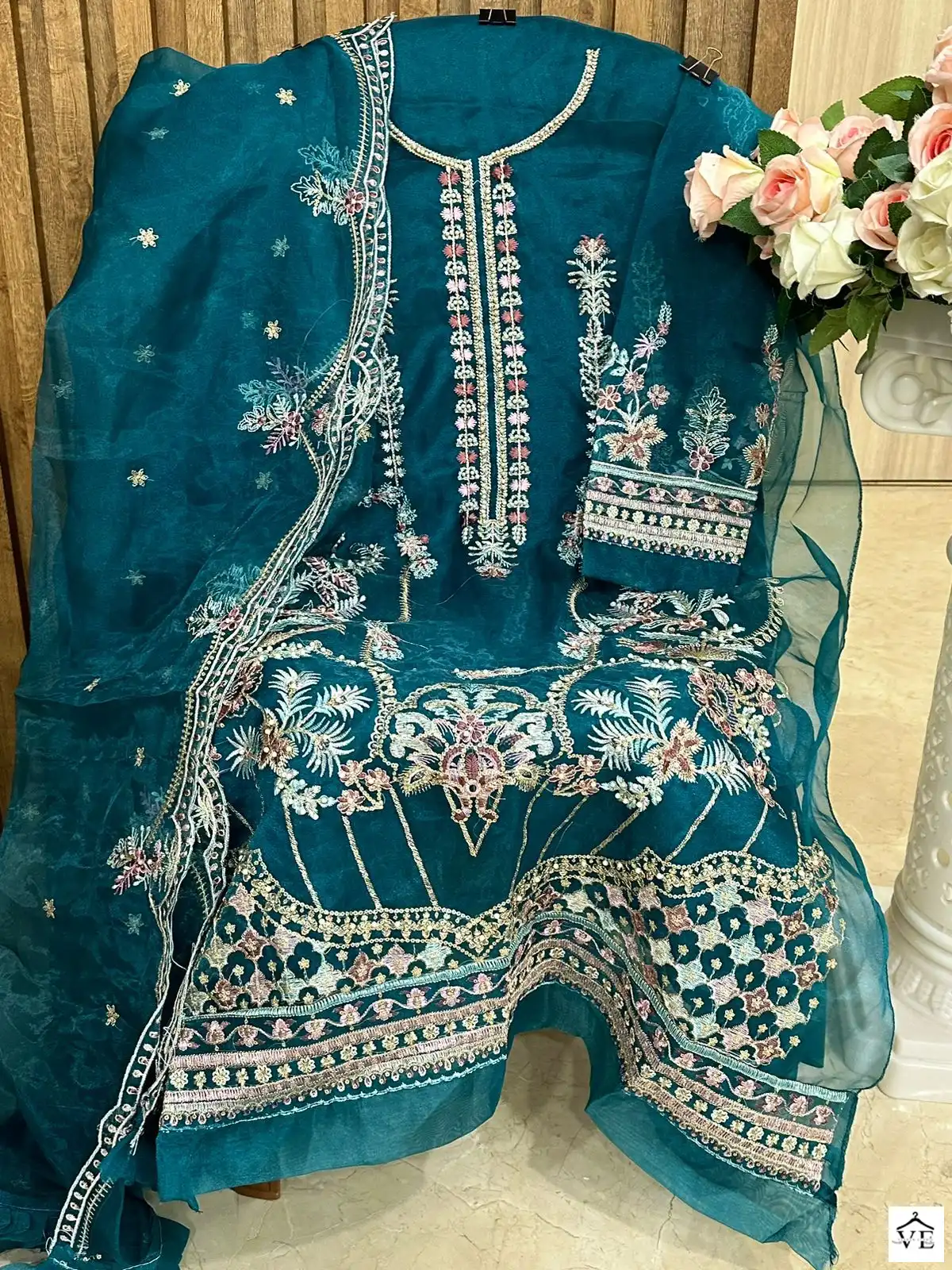 Mehboob Tex Mistri Vol 1 Organza Wholesale Pakistani Suits Catalog — Wholesale Salwar Suits, MPA wholesale from Surat - Gallery Image 10