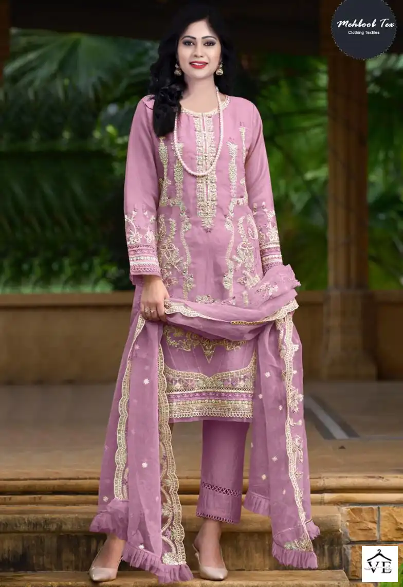 Mehboob Tex Mistri Vol 1 Organza Wholesale Pakistani Suits Catalog — Wholesale Salwar Suits, MPA wholesale from Surat - Gallery Image 5