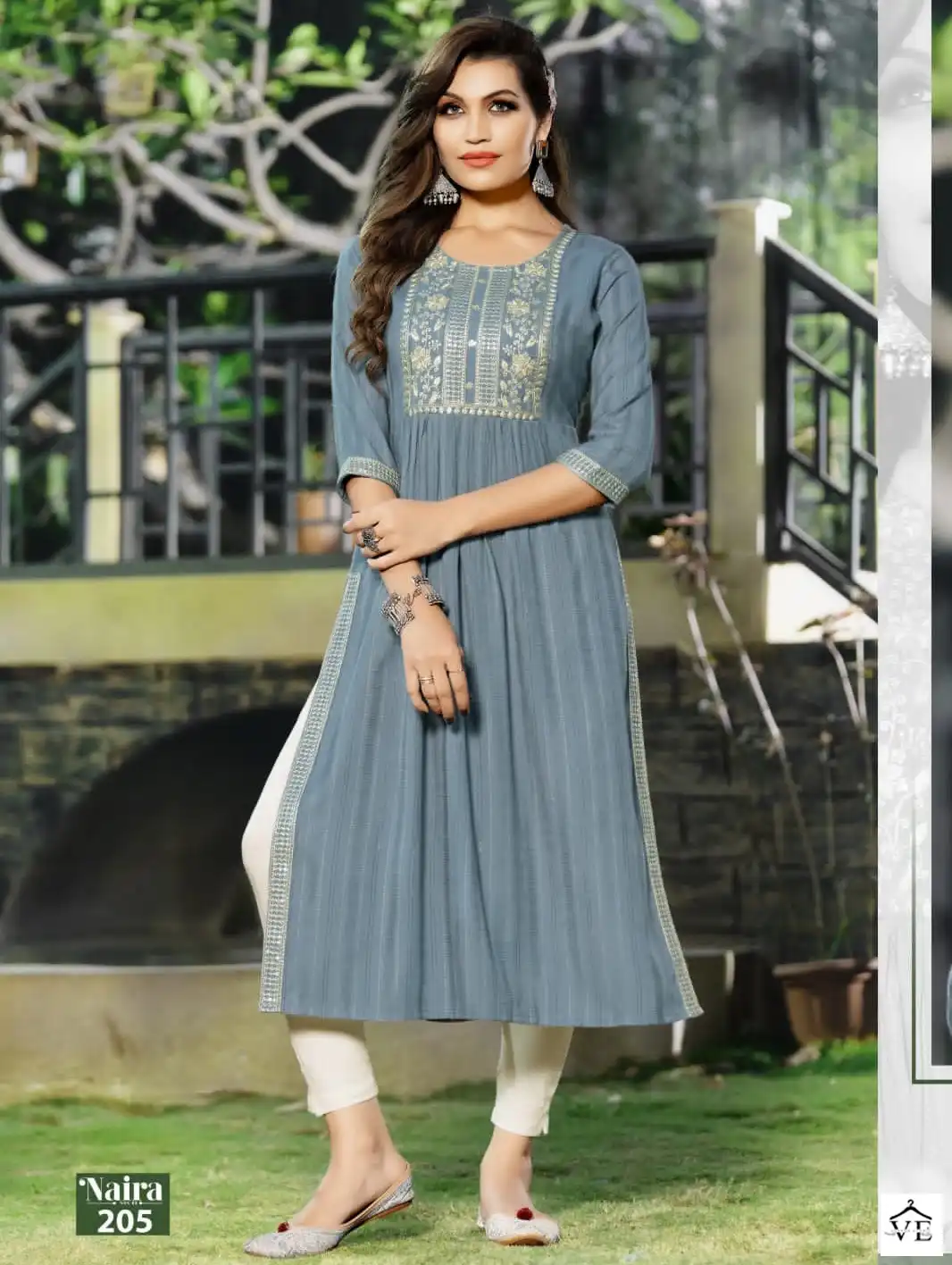 Hirwa Naira Vol 2 Fancy Viscose Rayon Wholesale Kurtis Catalog — Wholesale Kurtis, MPA wholesale from Surat — view 1