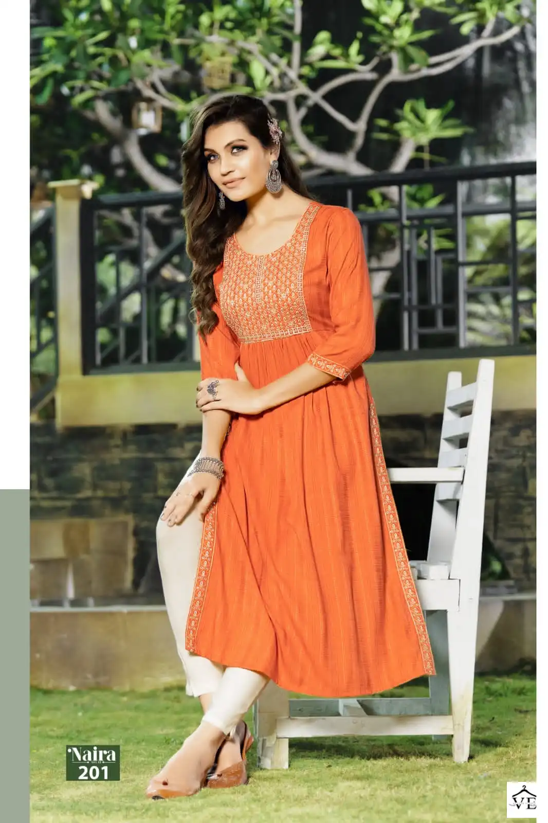 Hirwa Naira Vol 2 Fancy Viscose Rayon Wholesale Kurtis Catalog — Wholesale Kurtis, MPA wholesale from Surat - Gallery Image 4