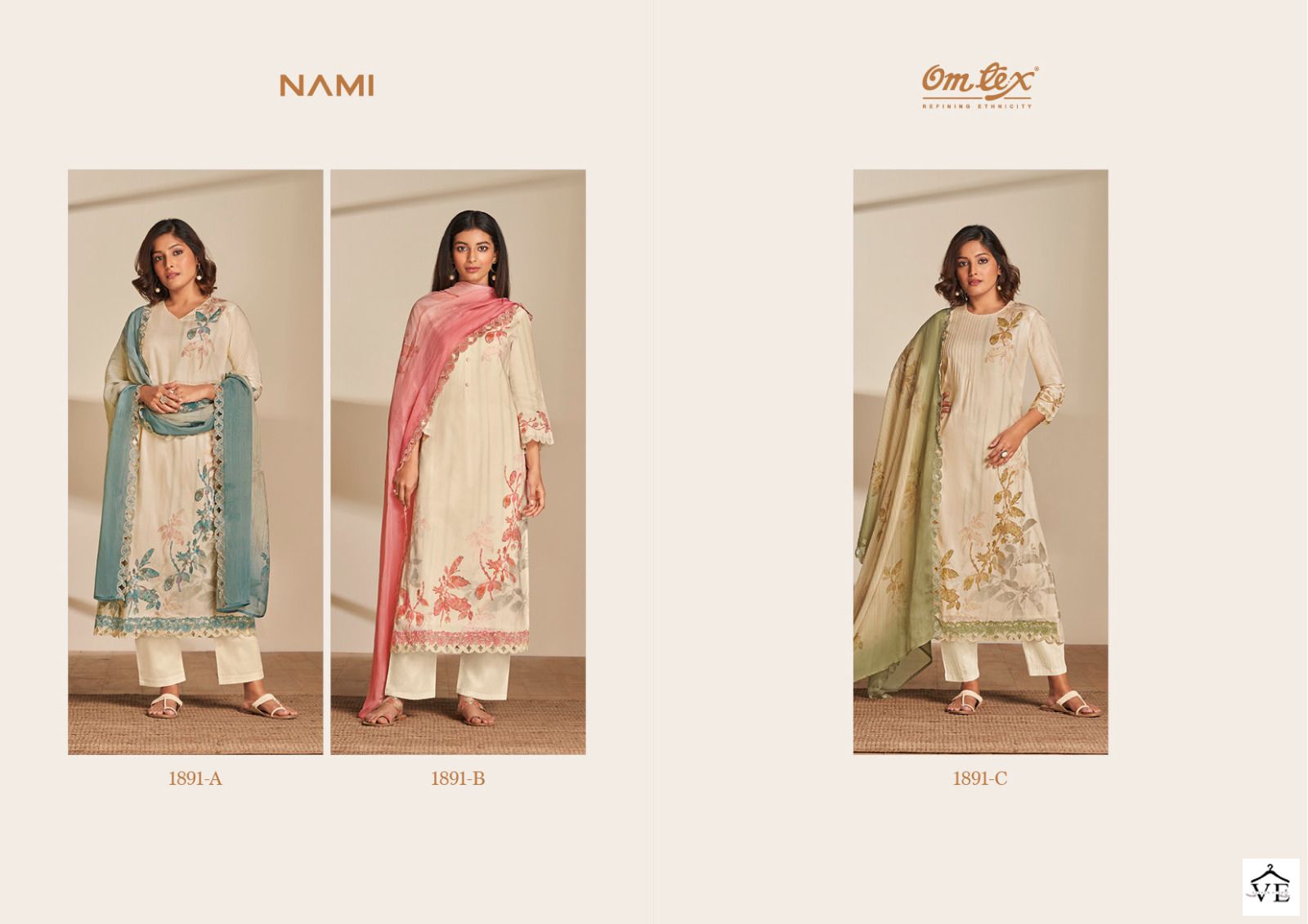 Omtex Nami Lawn Cototn Wholesale Designer Salwar Suit Catalog — Wholesale Salwar Suits, MPA wholesale from Surat — view 4