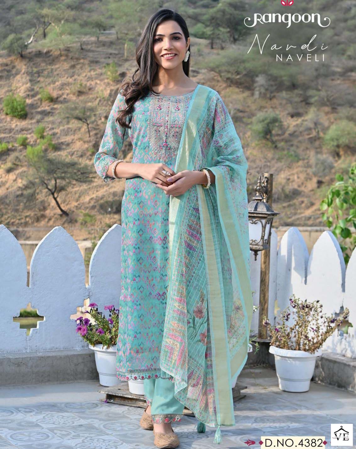Rangoon Naveli Cotton Lilen Wholesale Readymade Salwar Suit Catalog — Wholesale Salwar Suits, MPA wholesale from Surat — view 1