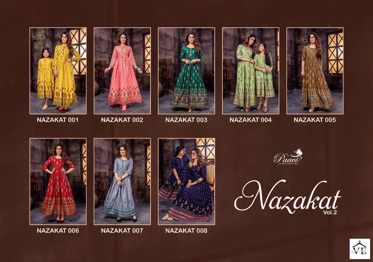 Paavi Nazakat Vol 2 Rayon Wholesale Kurtis Catalog — Wholesale Kurtis, MPA wholesale from Surat — view 9