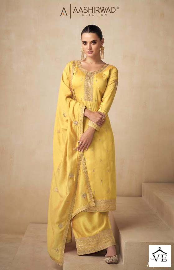 Aashirwad Needle Premium Silk Wholesale Designer Salwar Suit Catalog — Wholesale Salwar Suits, Aashirwad Creation wholesale from Surat - Gallery Image 3