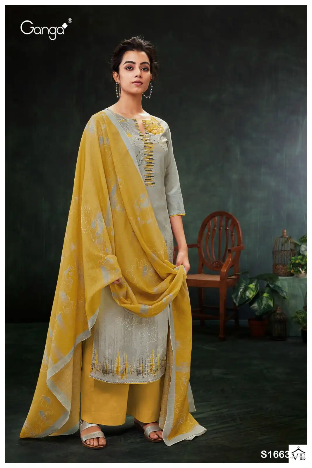 Ganga Neetu 1663 Premium Cotton Wholesale Salwar Suit Catalog — Wholesale Salwar Suits, MPA wholesale from Surat - Gallery Image 2