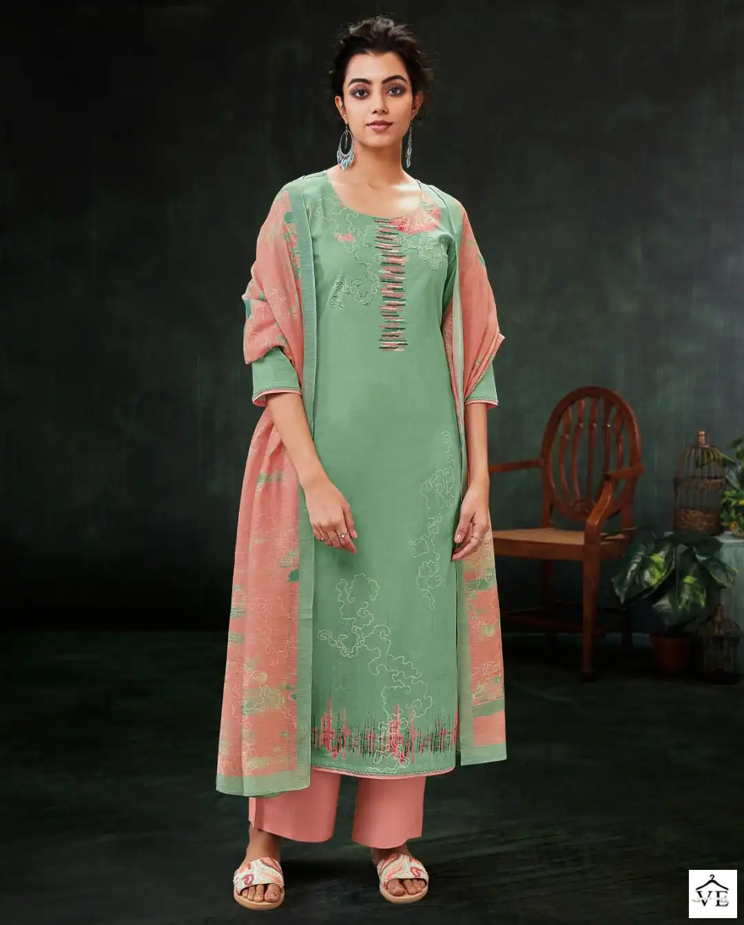 Ganga Neetu 1663 Premium Cotton Wholesale Salwar Suit Catalog — Wholesale Salwar Suits, MPA wholesale from Surat — view 1