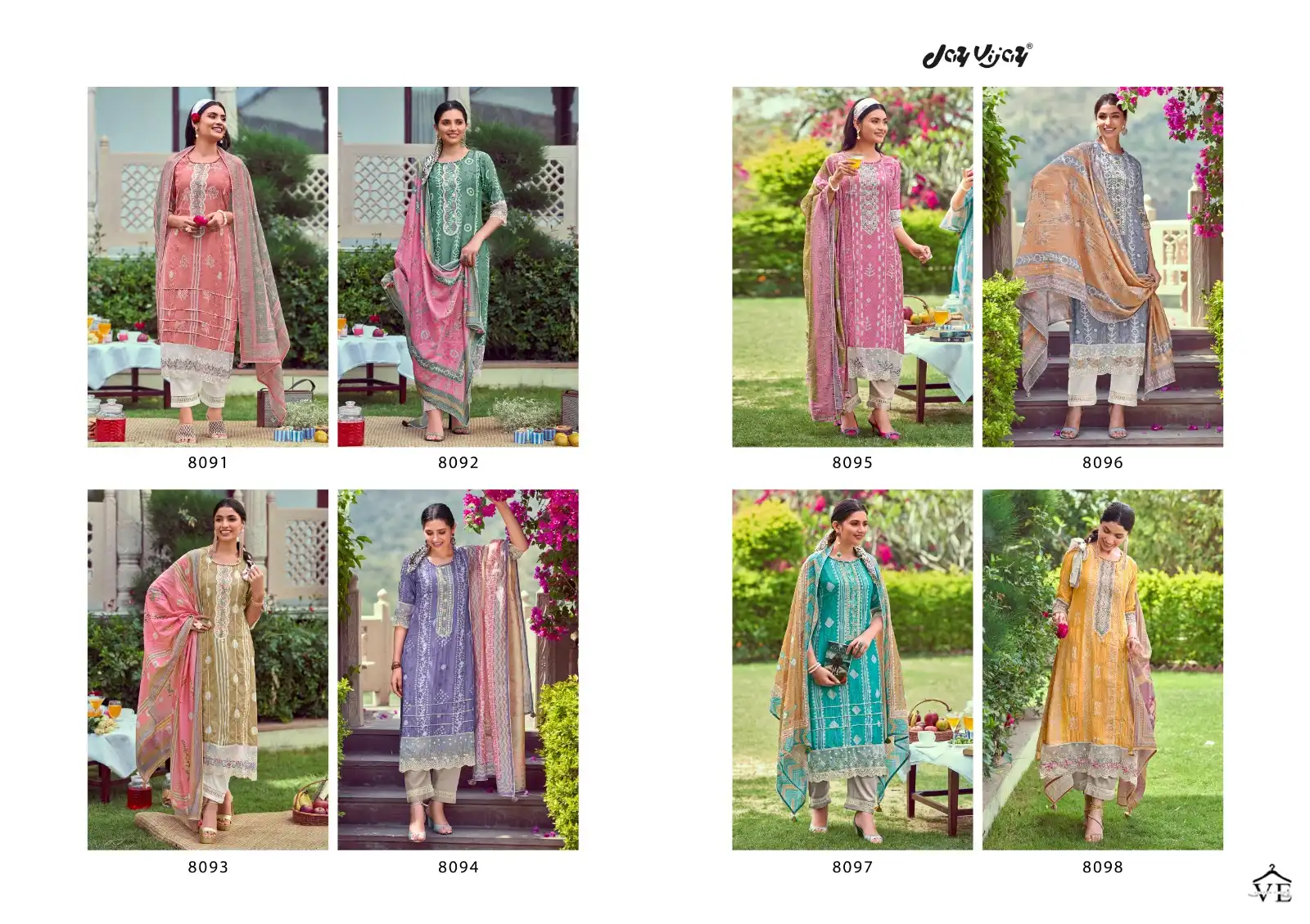 Jayvijay New &amp; Now Vol 9 Pure Moga Silk Wholesale Designer Salwar Suit Catalog — Wholesale Salwar Suits, MPA wholesale from Surat — view 8