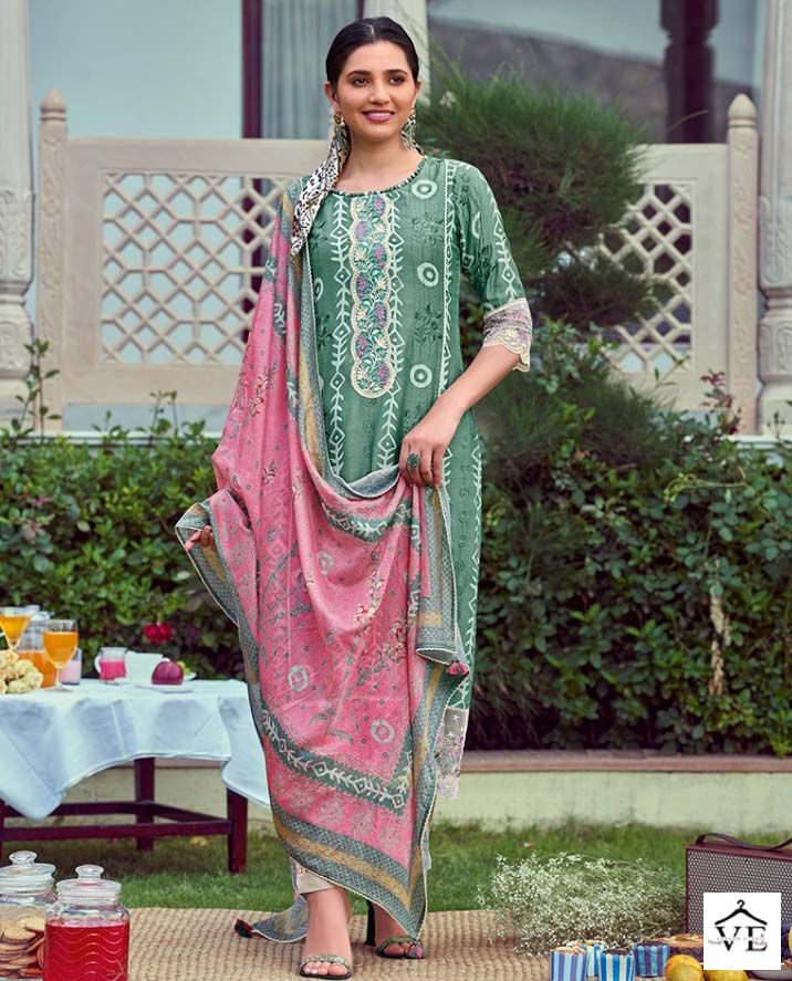Jayvijay New & Now Vol 9 Pure Moga Silk Wholesale Designer Salwar Suit Catalog — Wholesale Salwar Suits, MPA wholesale from Surat — view 1