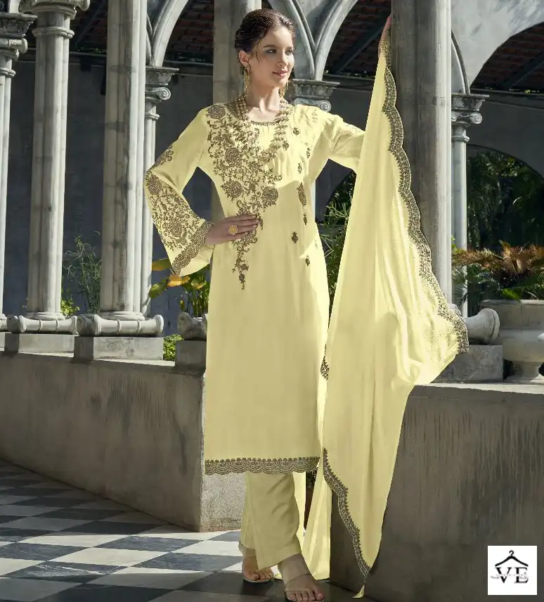Z.S.M Noor E Jahan Pure Viscose Maslin Wholesale Designer Salwar Suit Catalog — Wholesale Salwar Suits, MPA wholesale from Surat — view 1