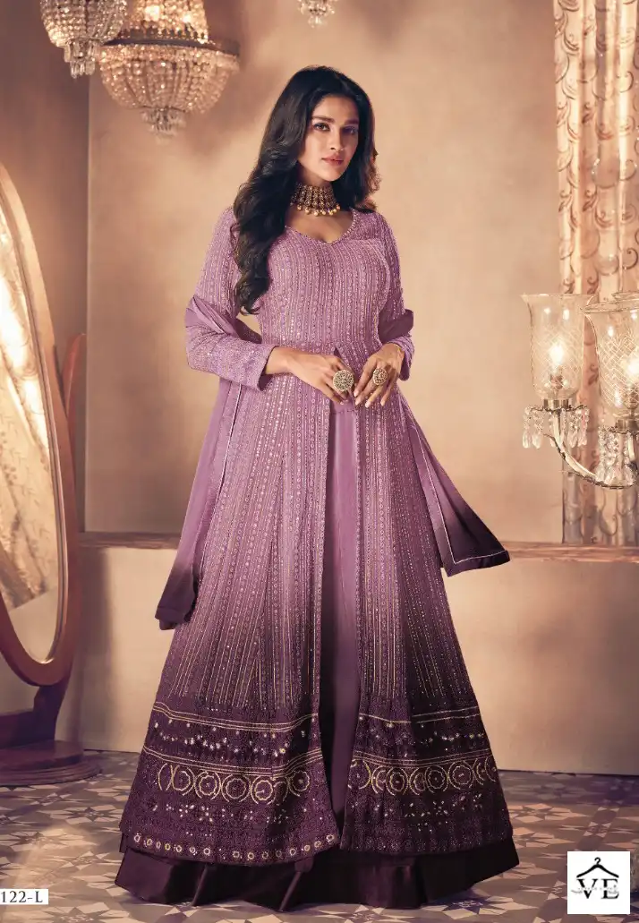 Sayuri Designer Noor Gold Shaded Real Georgette Wholesale Designer Readymade Salwar Suit Catalog — Wholesale Salwar Suits, Sayuri Designer wholesale from Surat - Gallery Image 3