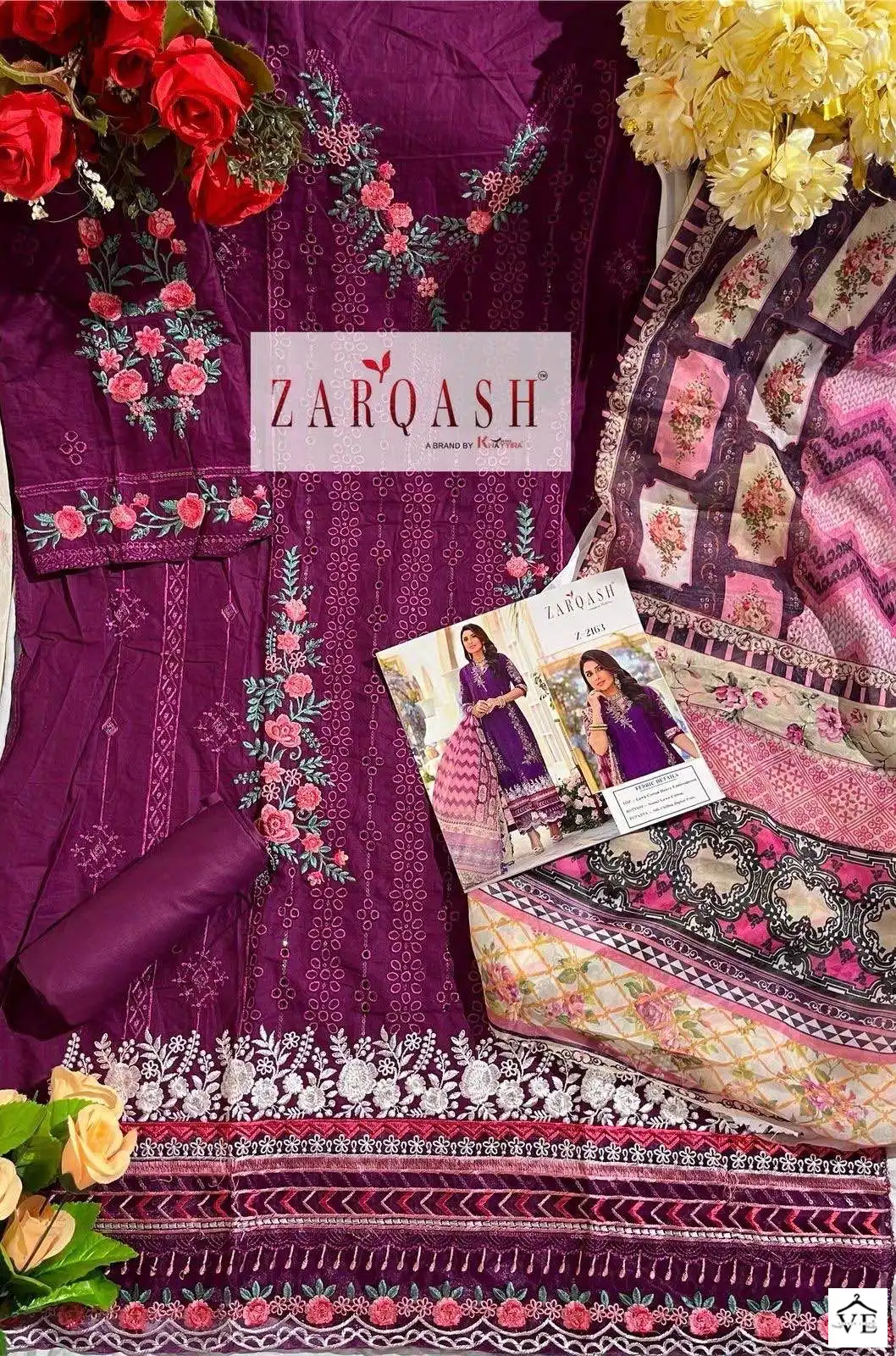 Zarqash Noor Luxury Chikankari Cotton Wholesale Pakistani Salwar Suit Catalog — Wholesale Salwar Suits, MPA wholesale from Surat — view 13