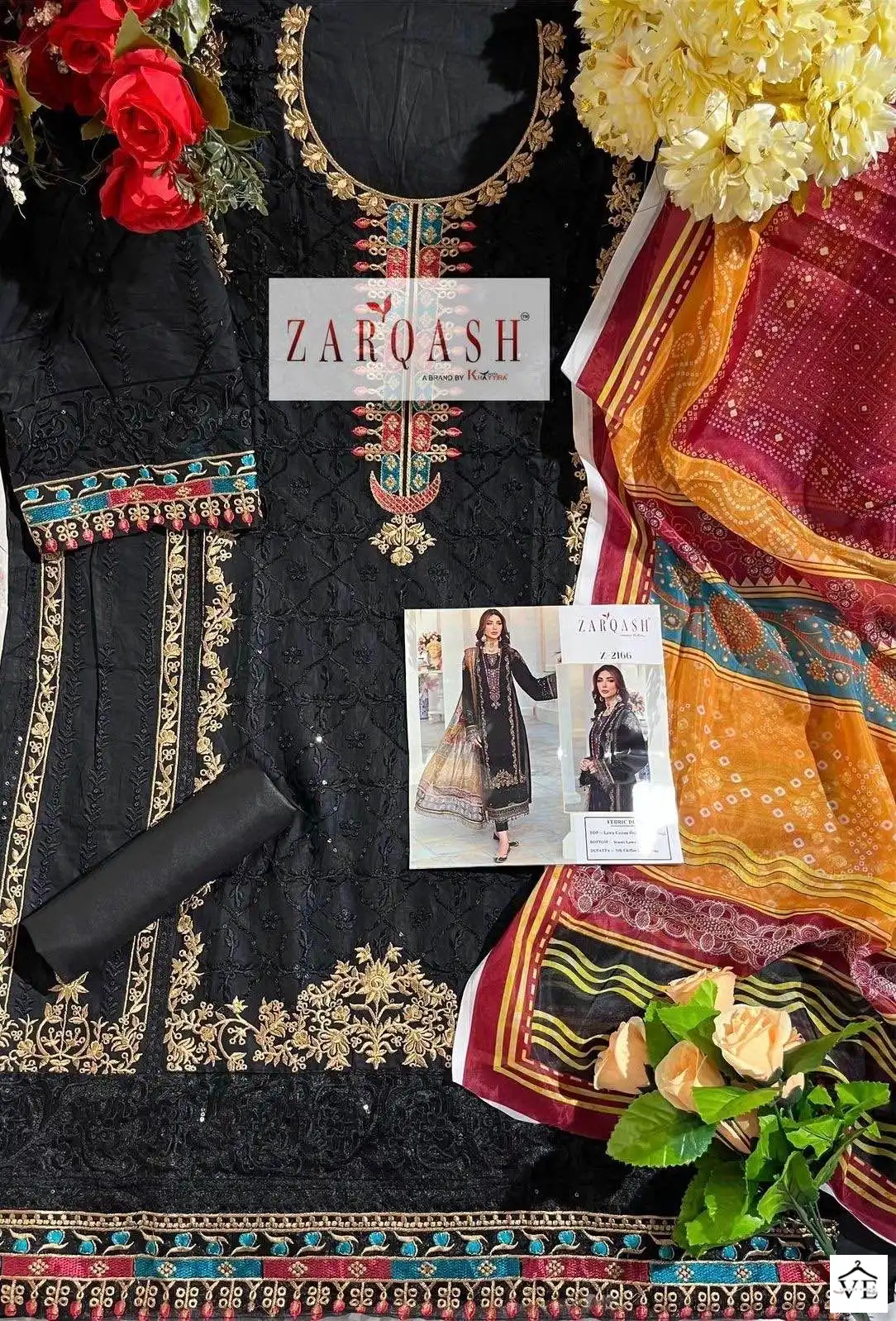 Zarqash Noor Luxury Chikankari Cotton Wholesale Pakistani Salwar Suit Catalog — Wholesale Salwar Suits, MPA wholesale from Surat — view 4