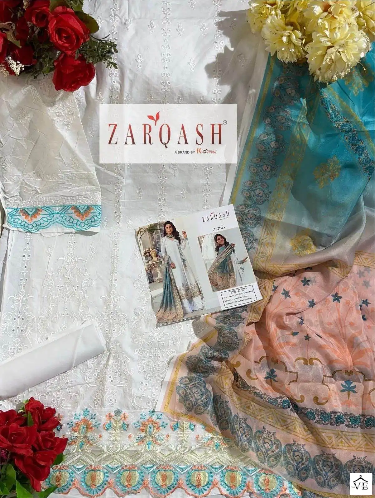 Zarqash Noor Luxury Chikankari Cotton Wholesale Pakistani Salwar Suit Catalog — Wholesale Salwar Suits, MPA wholesale from Surat — view 8