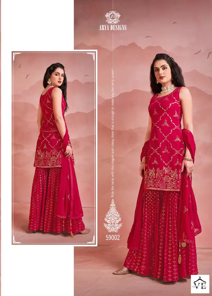 Arya Designs Noorani Saga 7 Georgette Wholesale Designer Readymade Salwar Suit Catalog — Wholesale Salwar Suits, MPA wholesale from Surat - Gallery Image 5