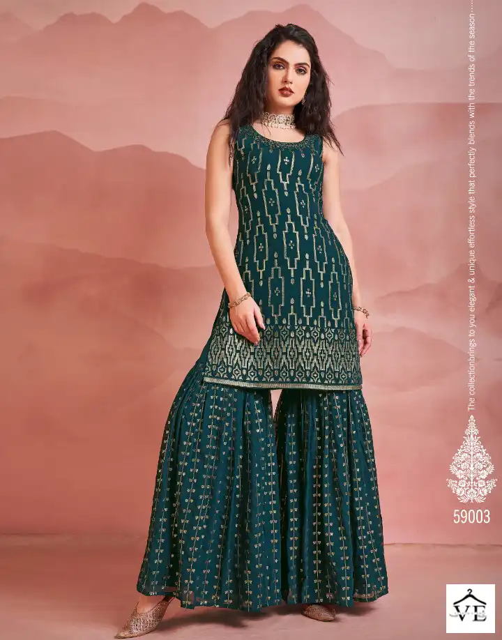 Arya Designs Noorani Saga 7 Georgette Wholesale Designer Readymade Salwar Suit Catalog — Wholesale Salwar Suits, MPA wholesale from Surat - Gallery Image 6