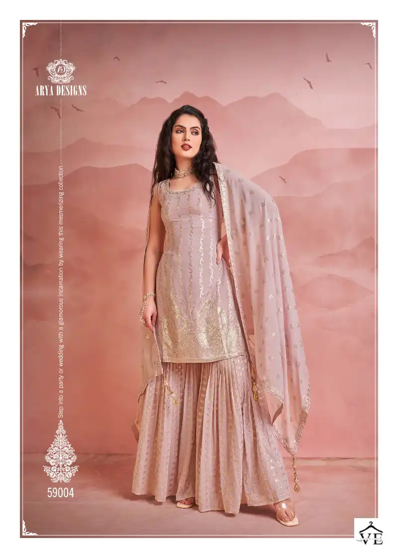 Arya Designs Noorani Saga 7 Georgette Wholesale Designer Readymade Salwar Suit Catalog — Wholesale Salwar Suits, MPA wholesale from Surat - Gallery Image 7
