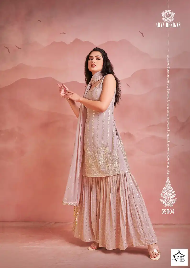 Arya Designs Noorani Saga 7 Georgette Wholesale Designer Readymade Salwar Suit Catalog — Wholesale Salwar Suits, MPA wholesale from Surat - Gallery Image 8