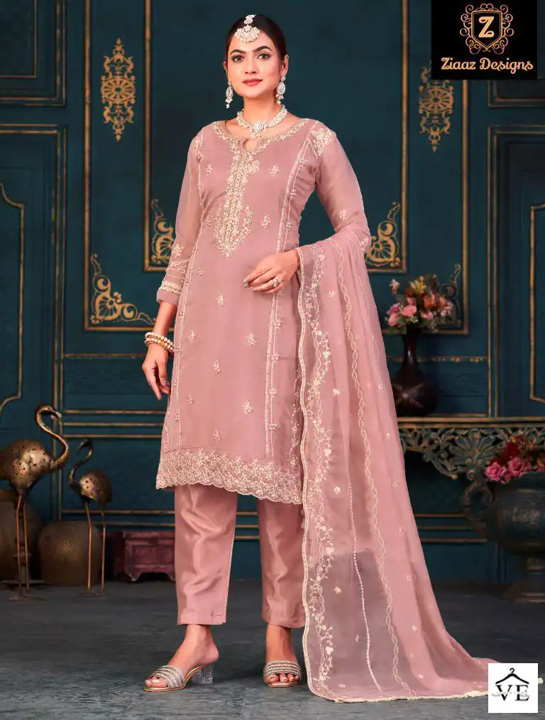 Ziaaz Noor 313A Organza Wholesale Pakistani Suits — Wholesale Salwar Suits, MPA wholesale from Surat — view 1