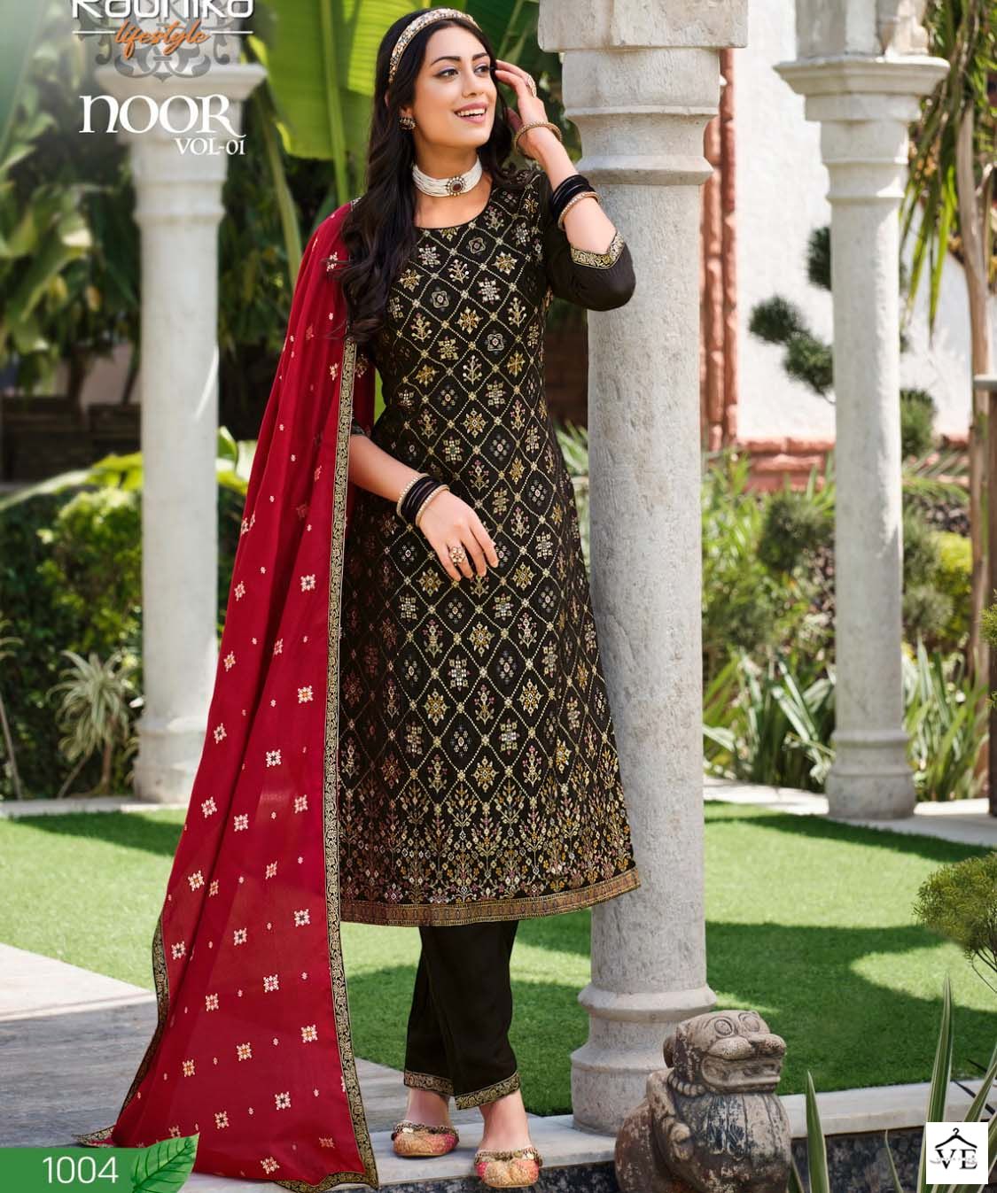 Radhika Lifestyle Noor Vol 1 Pure Dola Silk Wholesale Readymade Salwar Suit Catalog — Wholesale Salwar Suits, MPA wholesale from Surat — view 1