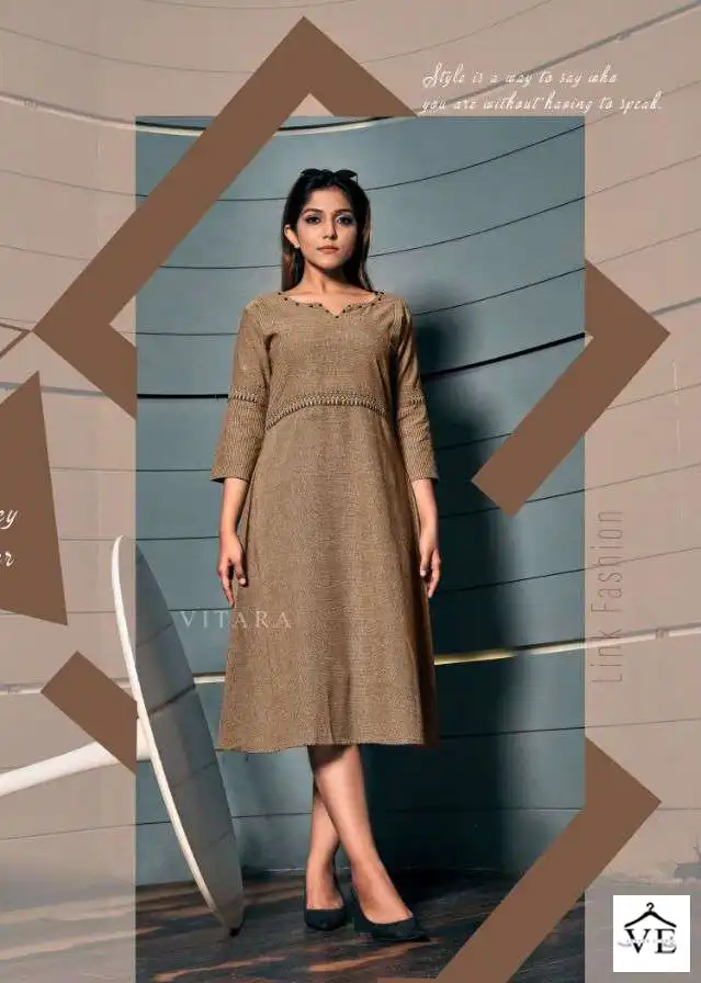 Vitara Olivia Cotton Khadi Wholesale Tunic Catalog — Wholesale Kurtis, MPA wholesale from Surat — view 2