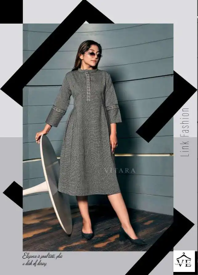 Vitara Olivia Cotton Khadi Wholesale Tunic Catalog — Wholesale Kurtis, MPA wholesale from Surat — view 5