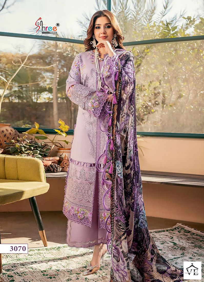 Shree Fab Ombre Lawn Collection Pure Lawn Cotton Wholesale Pakistani Salwar Suit Catalog — Wholesale Salwar Suits, MPA wholesale from Surat - Gallery Image 3