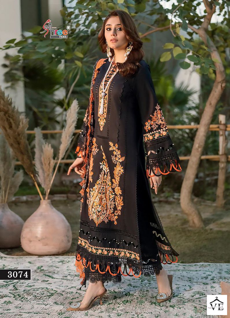 Shree Fab Ombre Lawn Collection Pure Lawn Cotton Wholesale Pakistani Salwar Suit Catalog — Wholesale Salwar Suits, MPA wholesale from Surat - Gallery Image 6