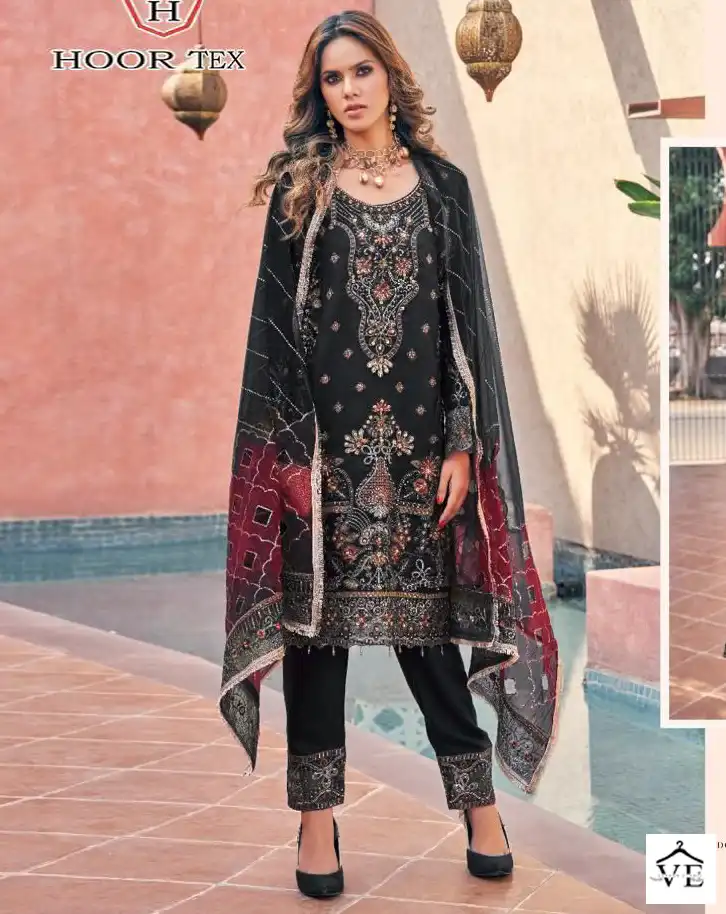 Hoor Tex Or-13 Heavy Organza Wholesale Pakistani Suit Catalog — Wholesale Salwar Suits, MPA wholesale from Surat - Gallery Image 5