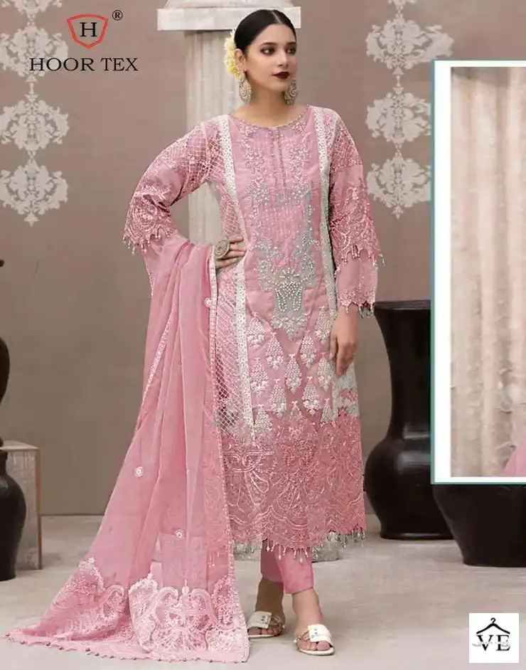 Hoor Tex Or-21 Heavy Organza Wholesale Pakistani Suit Catalog — Wholesale Salwar Suits, MPA wholesale from Surat — view 1