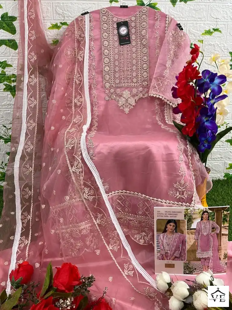 Hoor Tex Or-7 Heavy Organza Wholesale Pakistani Suit Catalog — Wholesale Salwar Suits, MPA wholesale from Surat - Gallery Image 15