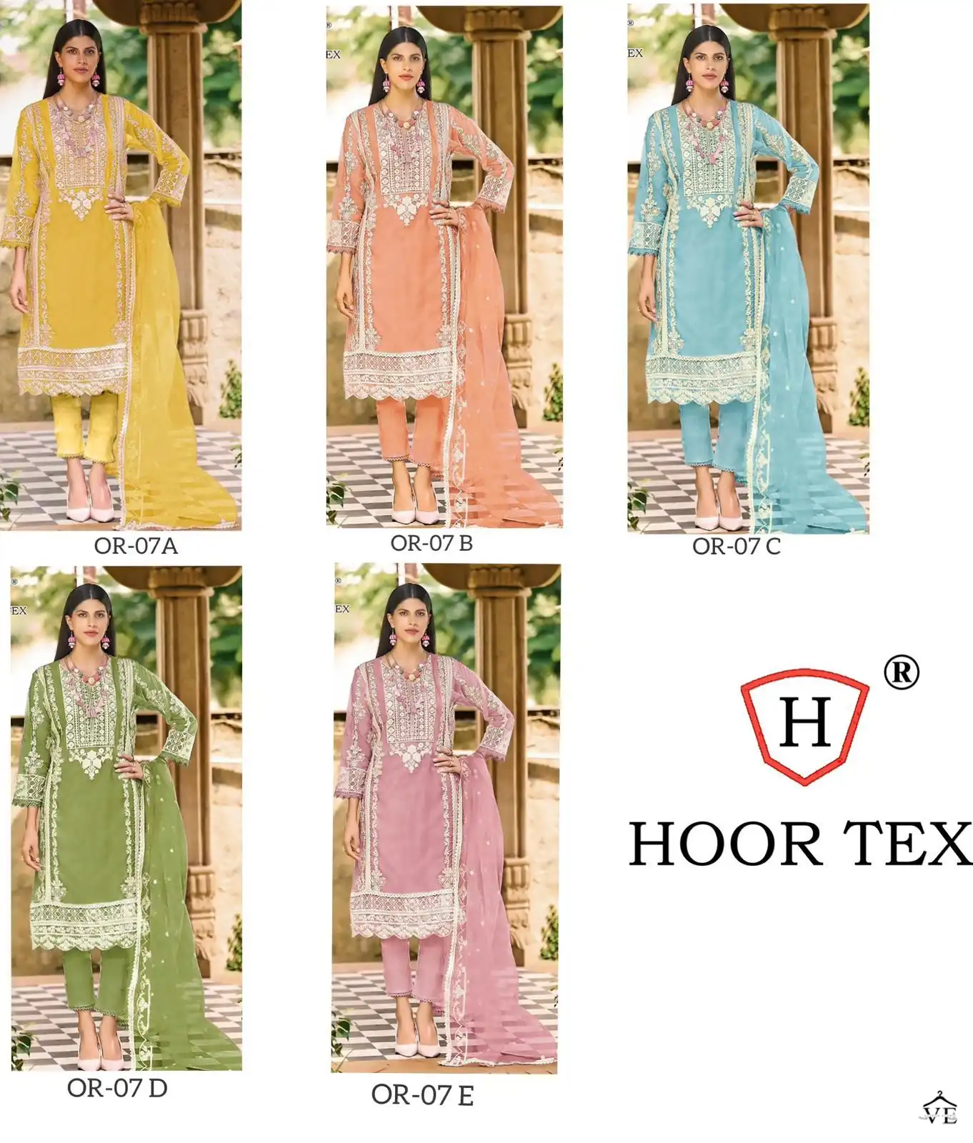 Hoor Tex Or-7 Heavy Organza Wholesale Pakistani Suit Catalog — Wholesale Salwar Suits, MPA wholesale from Surat — view 16